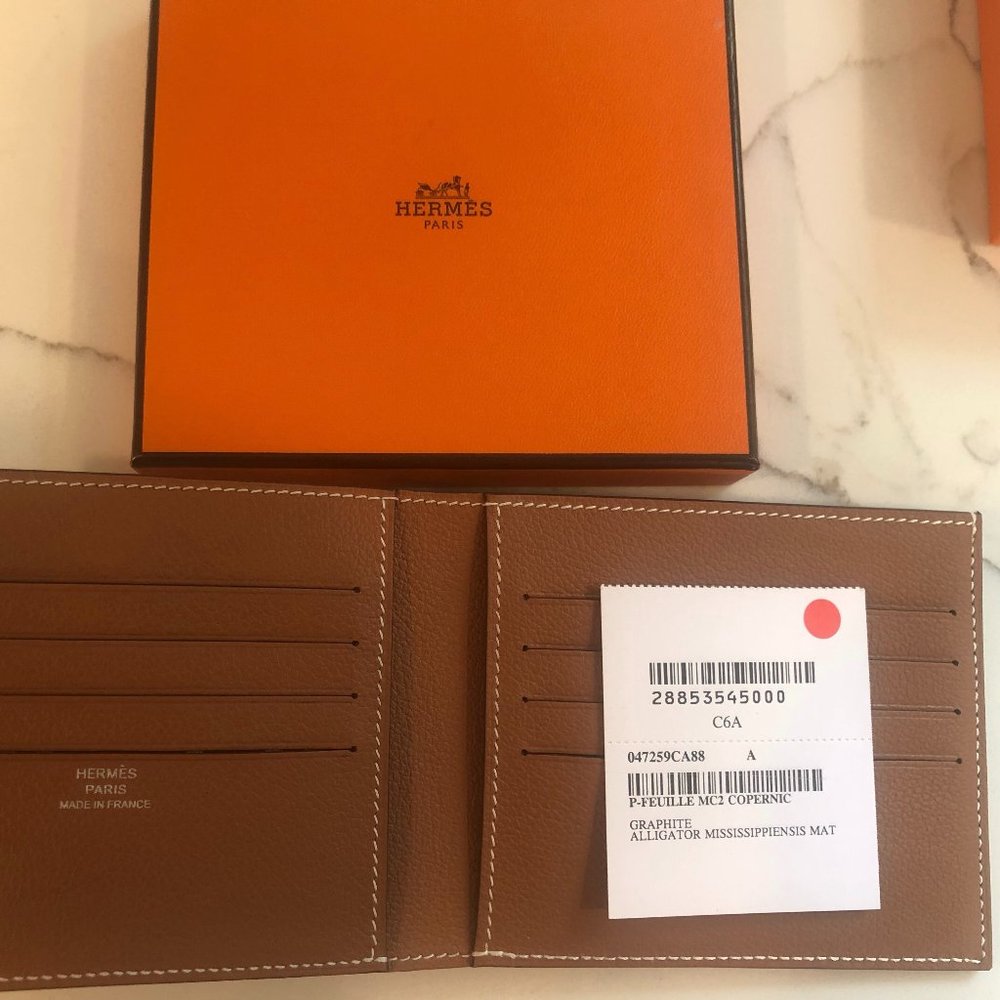 Hermes Brown Epsom Calfskin Wallet NWT